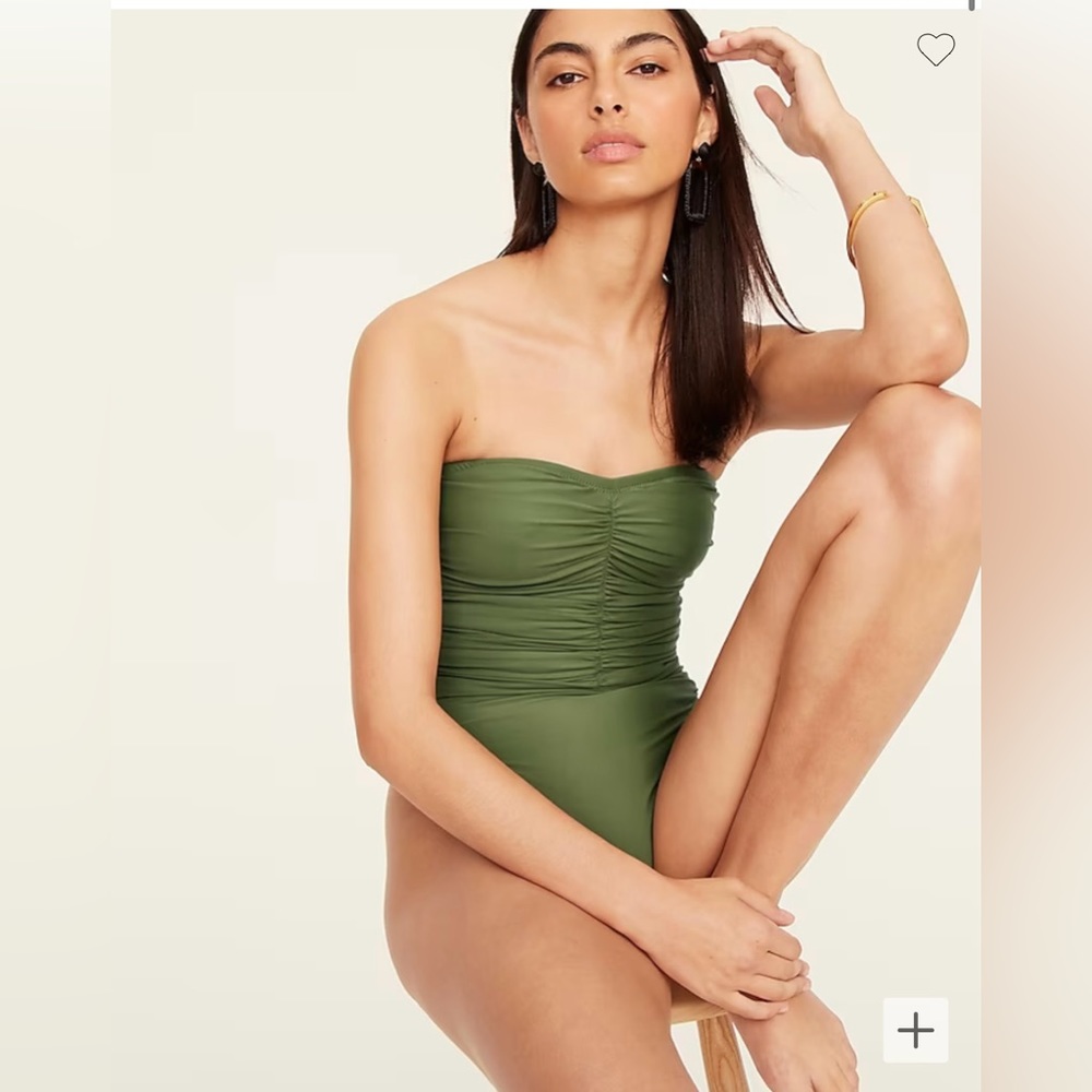 Jcrew Ruched Sweetheart Womens One piece swimsuit size 6 NWT